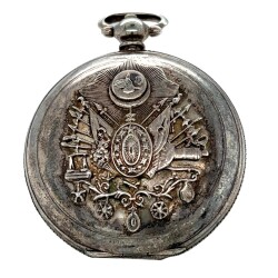 Antika K. Serkisoff & Co Constantinople Gümüş Anahtar Kurmalı Cep Saati – Süper Kondisyon | SAA091 #13.80 - 2