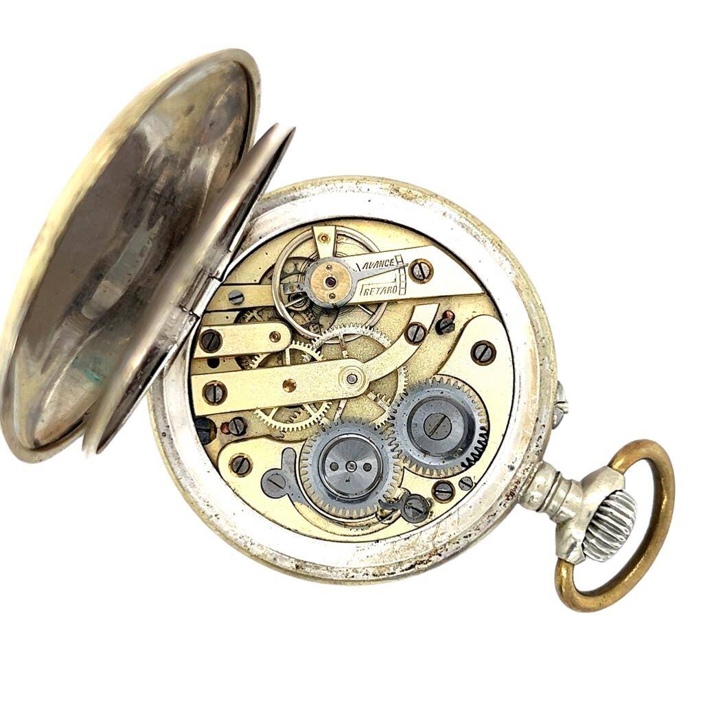 Antika Porselen Mineli Avrupa Metal Kurmalı Cep Saati - EBY193 - 5