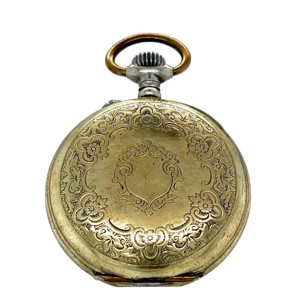 Antika Porselen Mineli Avrupa Metal Kurmalı Cep Saati - EBY193 - 3