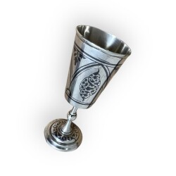 Antika Rus 875 Ayar Savat İşçilikli Gümüş Kadeh – Koleksiyonluk AOB6071 - Gökçekoleksiyon