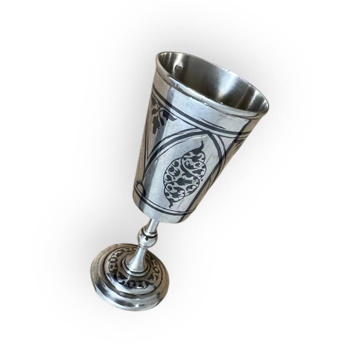 Antika Rus 875 Ayar Savat İşçilikli Gümüş Kadeh – Koleksiyonluk AOB6071 - 1