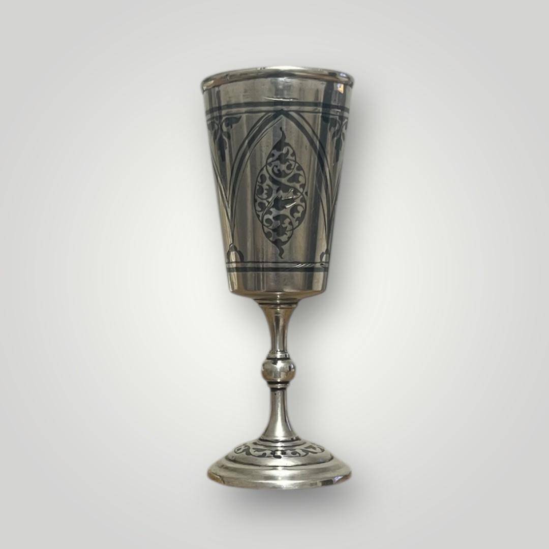 Antika Rus 875 Ayar Savat İşçilikli Gümüş Kadeh – Koleksiyonluk AOB6071 - 2