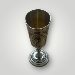 Antika Rus 875 Ayar Savat İşçilikli Gümüş Kadeh – Koleksiyonluk AOB6071 - 5