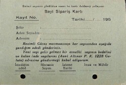 Antiye - 1951 Resimli Güreş Mecmuası (Bakış Müessesesi) Bayi Sipariş Kartı EFM7505 - 1