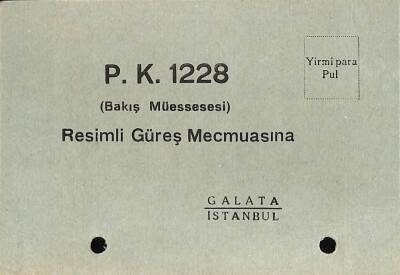 Antiye - 1951 Resimli Güreş Mecmuası (Bakış Müessesesi) Bayi Sipariş Kartı EFM7505 - 2