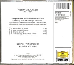 Anton Bruckner - Berliner Philharmoniker, Eugen Jochum – Symphonie Nr.4 Romantische (İkinci El) CD5200 - 2