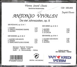 Antonio Vivaldi – Die Vier Jahreszeiten (The Four Seasons) | Orijinal Classical Music CD (İkinci El) CD5921 - 2