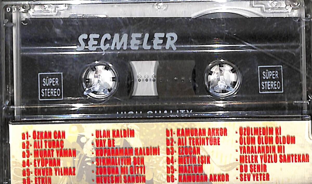 Arabesk Seçmeler 1 – Kamuran Akkor & Eyüphan & Özkan Can & Ali Turaç & Murat Yaman & Enver Yılmaz & Ezocan & Metin Işık Kaset (İkinci El Kaset) KST29821 - 2