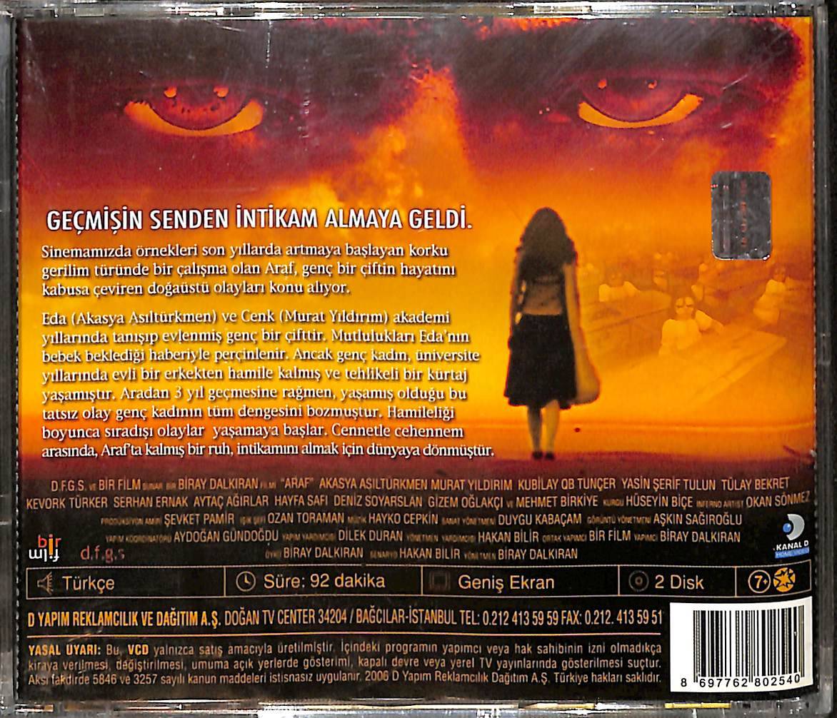 Araf (2006) Orjinal VCD Film ' Türk Korku Filmi ' VCD28837 - 2