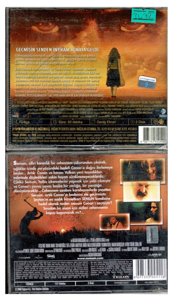 Araf Semum - 2 Adet VCD Film VCD841 - 2
