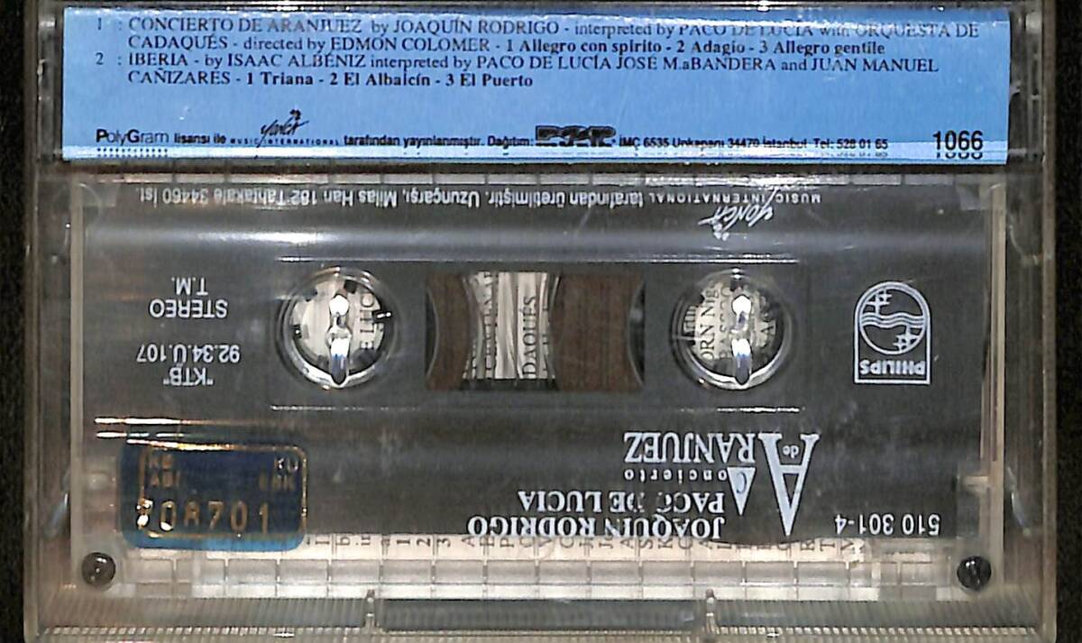 Aranjuez - Joaquin Rodrigo Paco De Lucia Kaset (İkinci El Kaset) KST29807 - 2