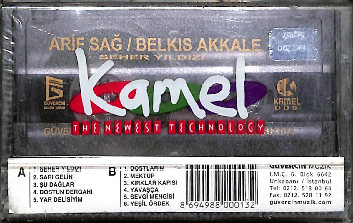 Arif Sağ - Belkıs Akkale - Seher Yıldızı Orijinal Kaset (sıfır) * Güvercin Müzik - 2000 * KST30310 - 2