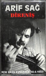  Arif Sağ – Direniş Orijinal Kaset (İkinci El) * ASM Müzik - Kırmızı Bandrol - 1993 * KST30844 - Gökçekoleksiyon