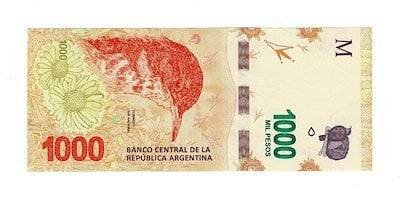 Arjantin 1000 Pesos 2017-2020 ÇİL YKP7382 - 1