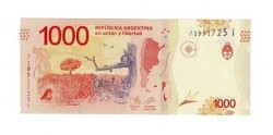 Arjantin 1000 Pesos 2017-2020 ÇİL YKP7382 - 2