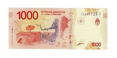 Arjantin 1000 Pesos 2017-2020 ÇİL YKP7382 - 2