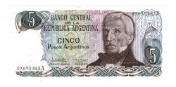 Arjantin 5 Pesos (1983-84) ÇİL YKP8154 - 3