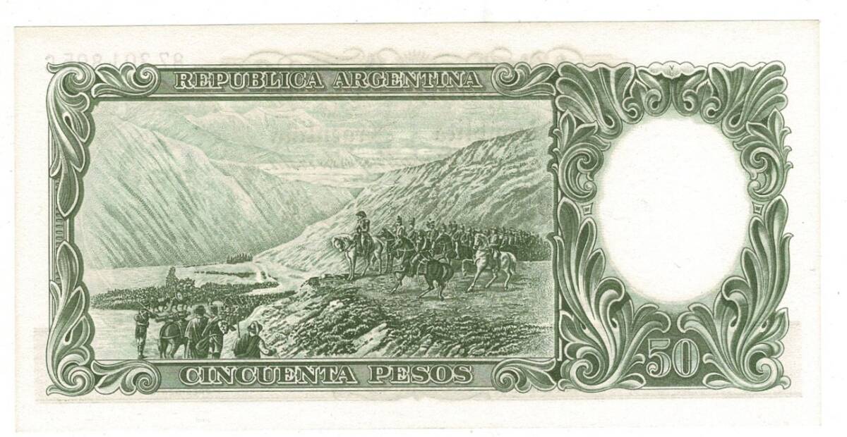 Arjantin 50 Pesos (1955-68) ÇİL YKP8168 - 2
