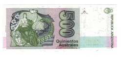 Arjantin 500 Australes 1988-1990 ÇİL YKP6692 - 2