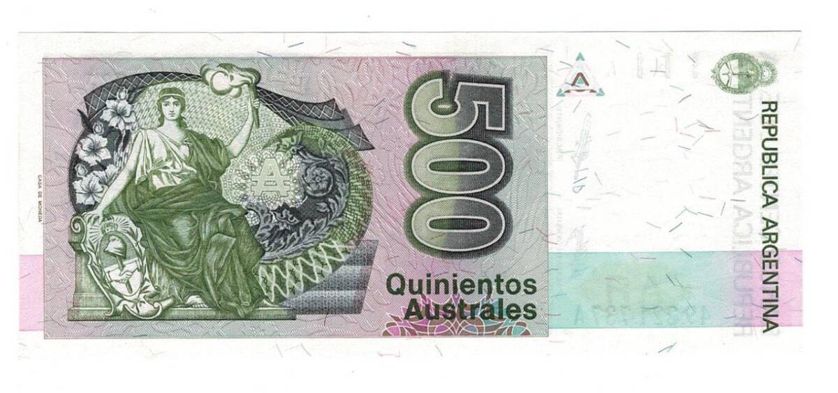 Arjantin 500 Australes 1988-1990 ÇİL YKP6692 - 2