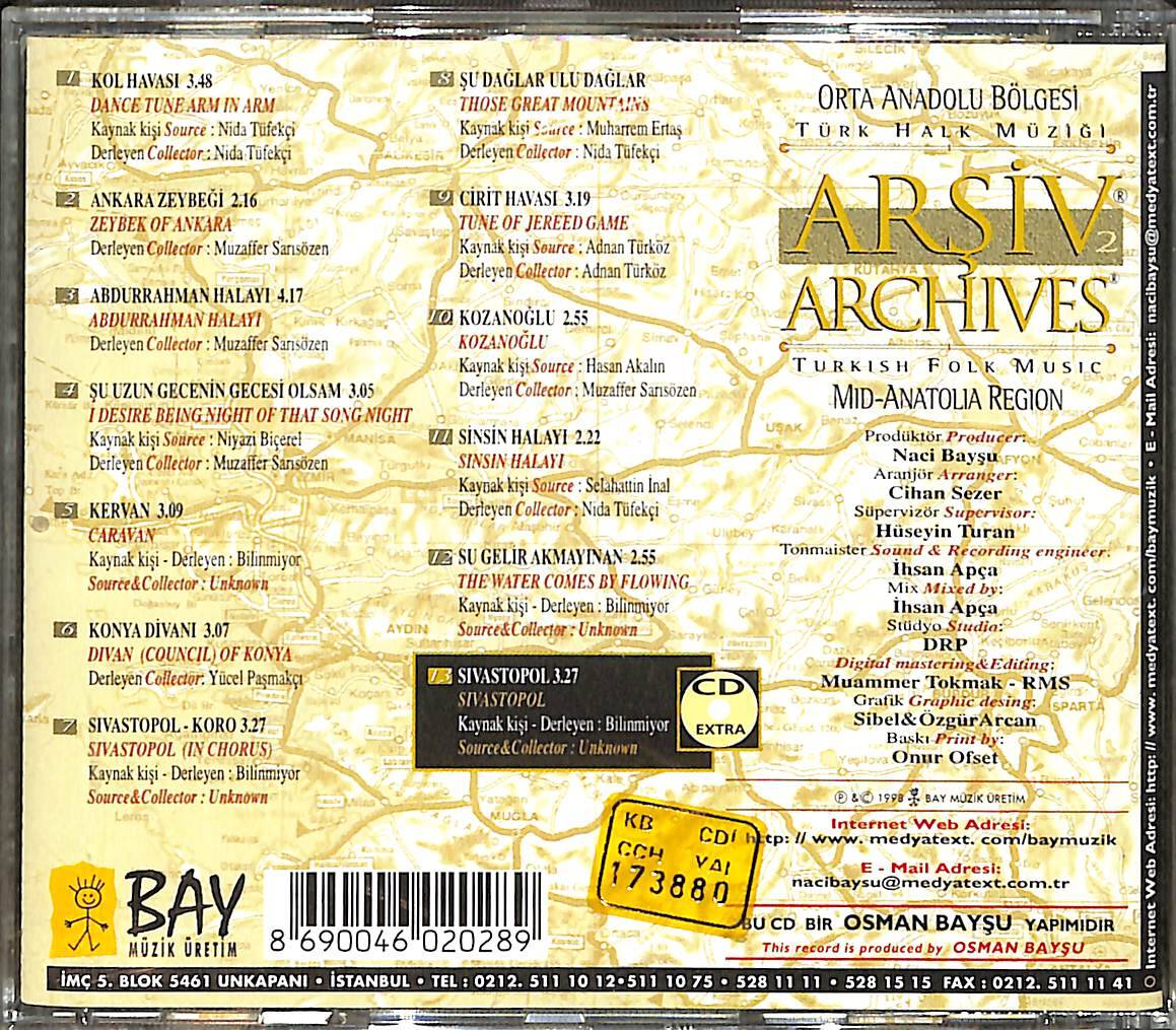 Arşiv 2 - Orta Anadolu Bölgesi CD (İkinci El) CD4796 - 2