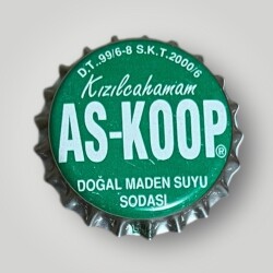 AS-KOOP Doğal Maden Suyu Sodası Basılmamış Gazoz Kapağı CMK1-1179 - 3
