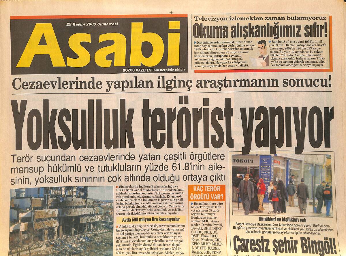 Asabi Gazetesi 29 Kasım 2003 - Çaresiz Şehir 