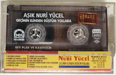 Aşık Nuri Yücel - Geçimin Elinden Düştüm Yollara Kaset (İkinci El Kaset) KST11722 - 2