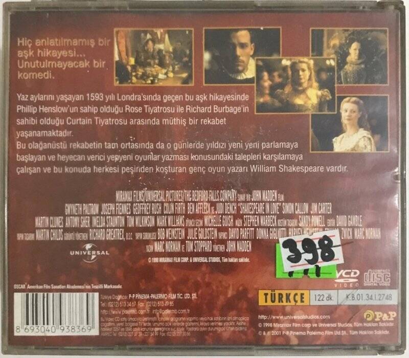 Aşık Shakespeare VCD Film VCD6742 - 2