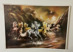 Asil Atlar Temalı Dev Boy Poster 70x50cm BRKT24 - Gökçekoleksiyon