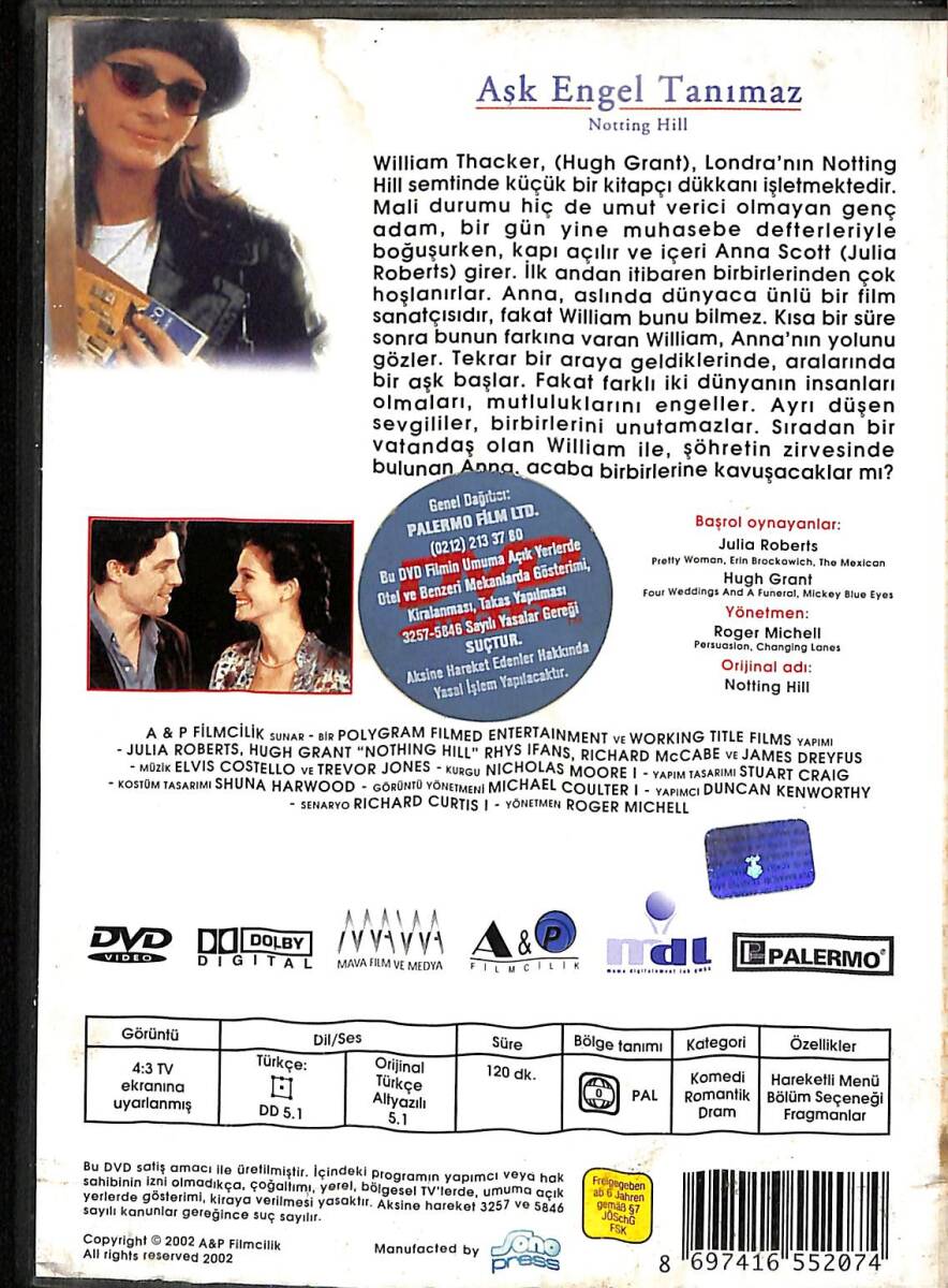 Aşk Engel Tanımaz DVD Film (İkinci El) DVD2571 - 2
