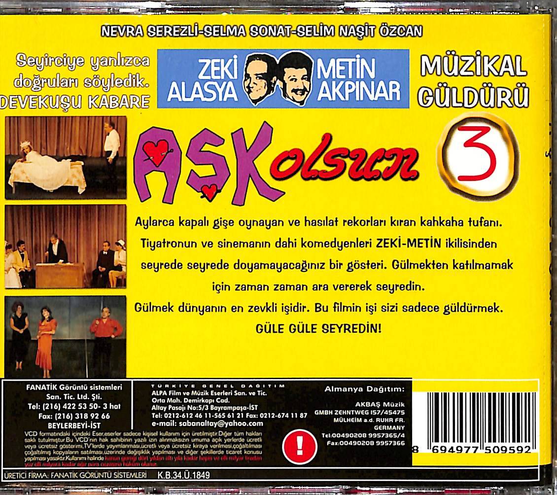 Aşk Olsun - Devekuşu Kabare Tiyatrosu 3.Bölüm (1985) Orijinal VCD Film VCD29013 - 2