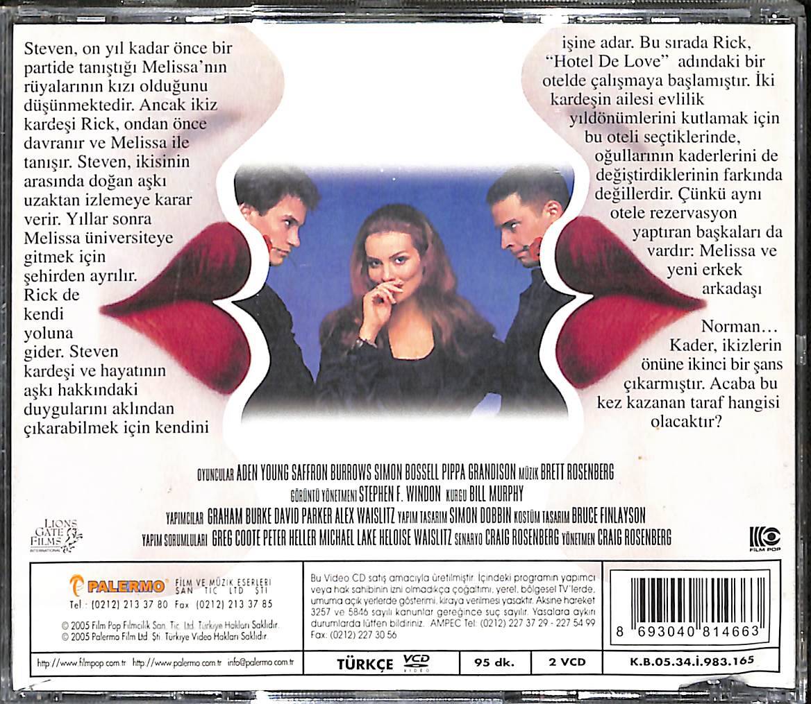 Aşk Oteli – Hotel de Love (1996) Orijinal VCD Film ' Aden Young, Saffron Burrows, Simon Bossell ' VCD28240 - 2