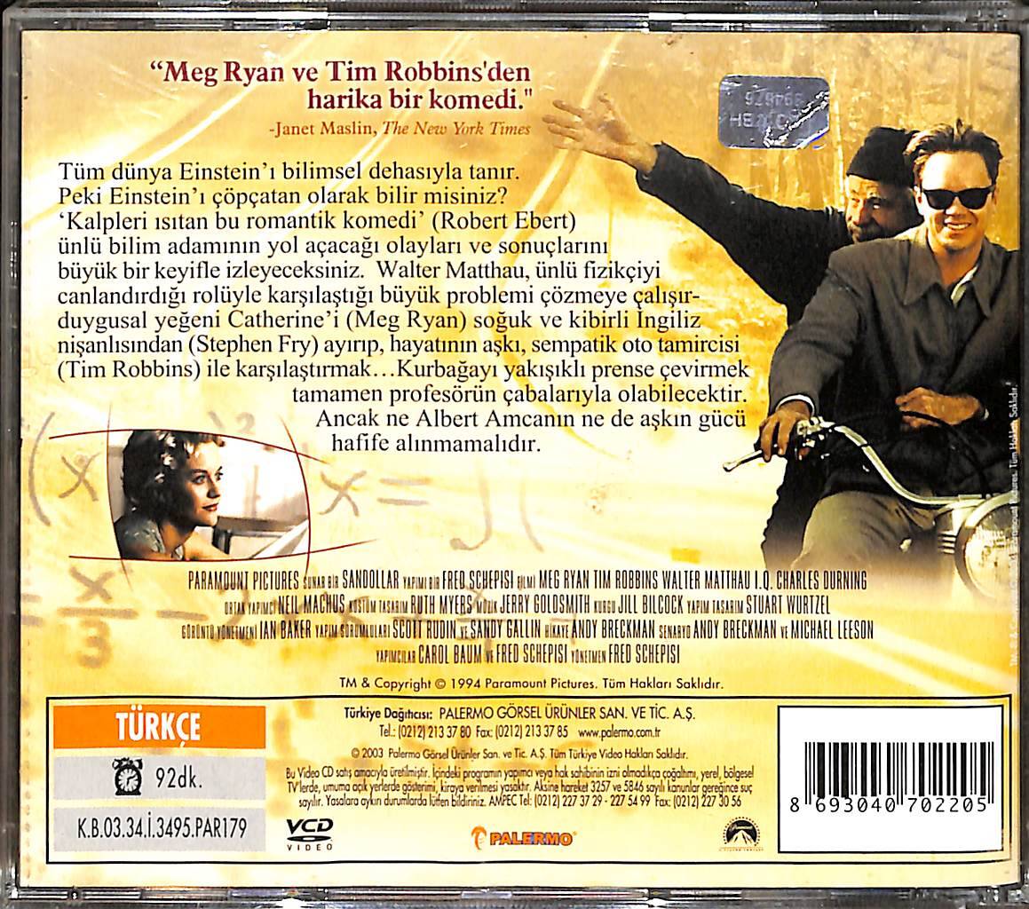 Aşk ve Zeka – I.Q. (1994) Orijinal VCD Film VCD29045 - 2