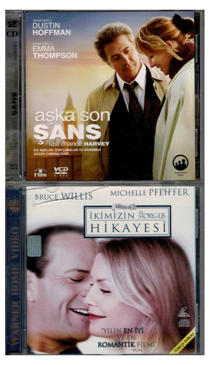 Aşka Son Şans (Dustin Hoffman) İkimizin Hikayesi (Bruce Willis) - 2 Adet VCD Film VCD1335 - 1