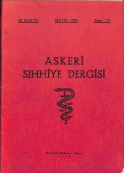 Askeri Sıhhiye Dergisi 84. Yıl Mayıs 1955 Sayı 72 DRG453 - Gökçekoleksiyon