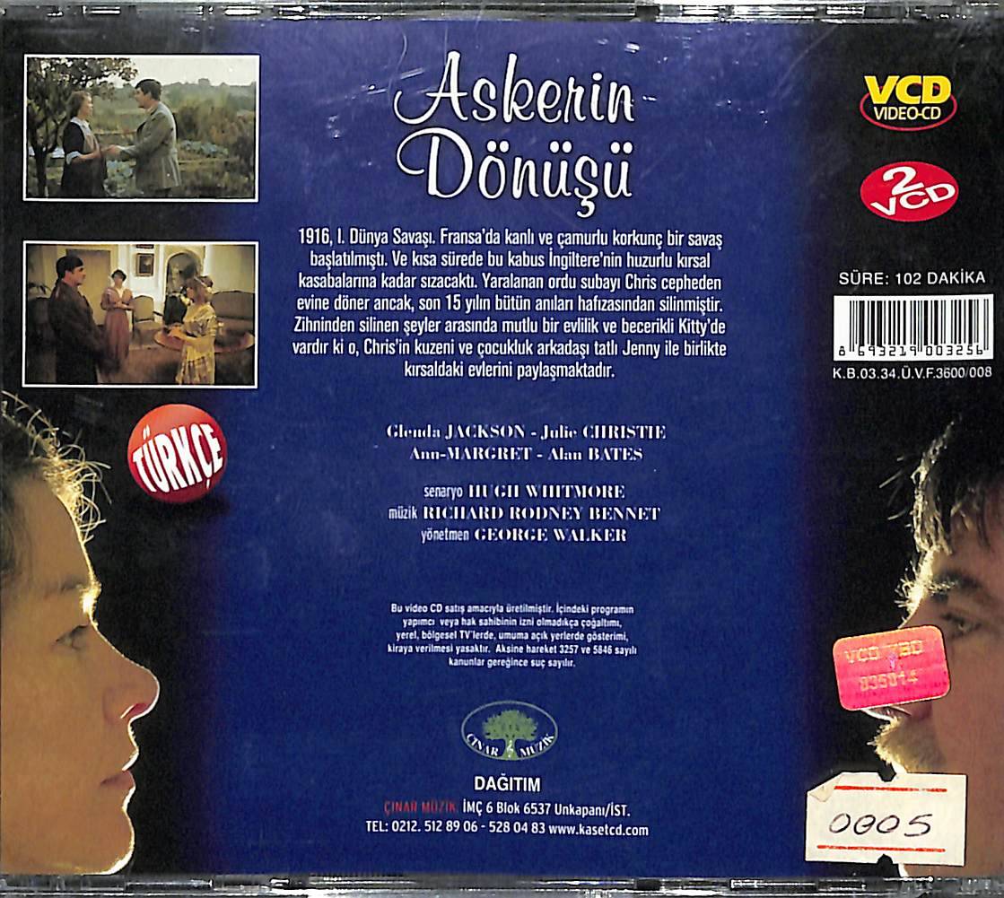 Askerin Dönüşü - The Return Of The Soldier (1982) Orjinal VCD Film ' Julie Christie,Ann Margaret,Alan Bates ' VCD27926 - 2