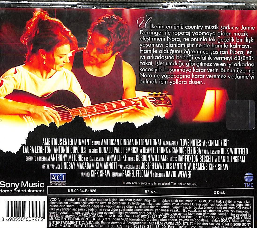 Aşkın Müziği - Love Notes (2007) Orjinal VCD Film ' Laura Leighton ' VCD27904 - 2
