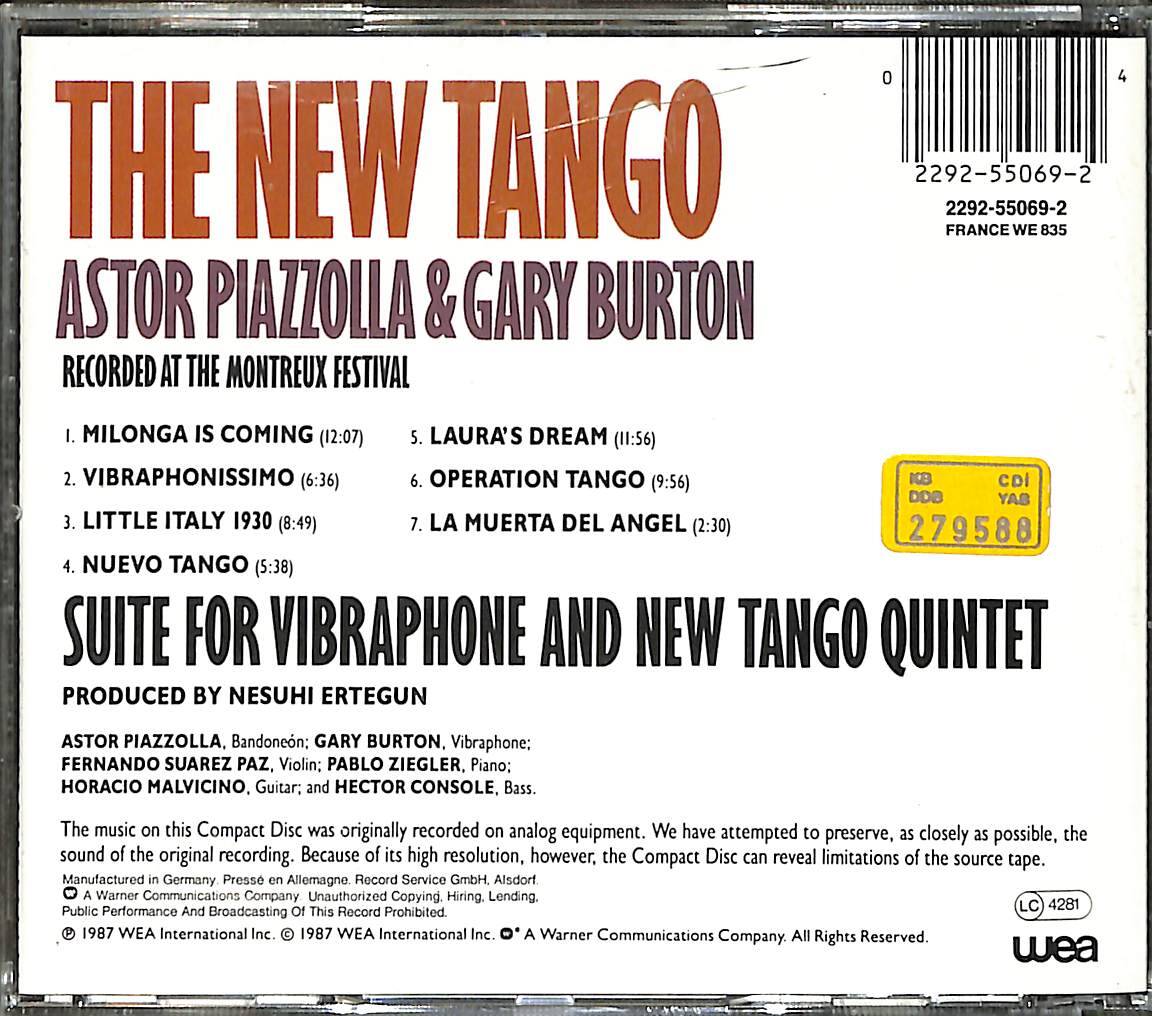 Astor Piazzolla & Gary Burton – The New Tango CD (İkinci El) CD5312 - 2