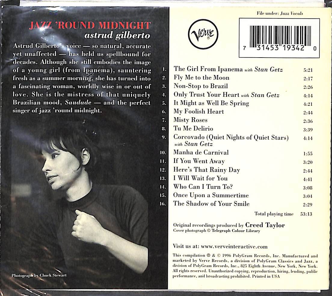 Astrud Gilberto - Jazz 'Round Midnight CD (İkinci El) CD5829 - 2