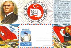 Atatürkün Doğumunun 100.Yılı Mektup Kâğıdı KRT19374 - Gökçekoleksiyon