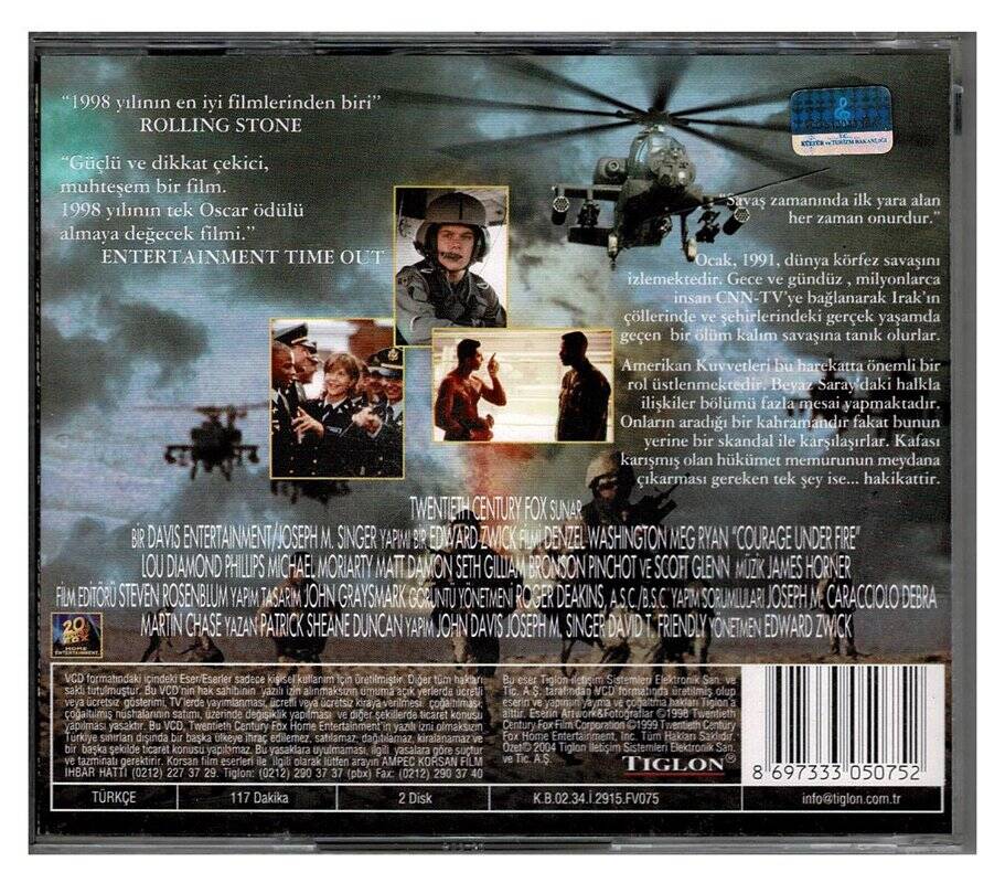 Ateş Altında Cesaret - Courage Under Fire VCD Film VCD283 - 2