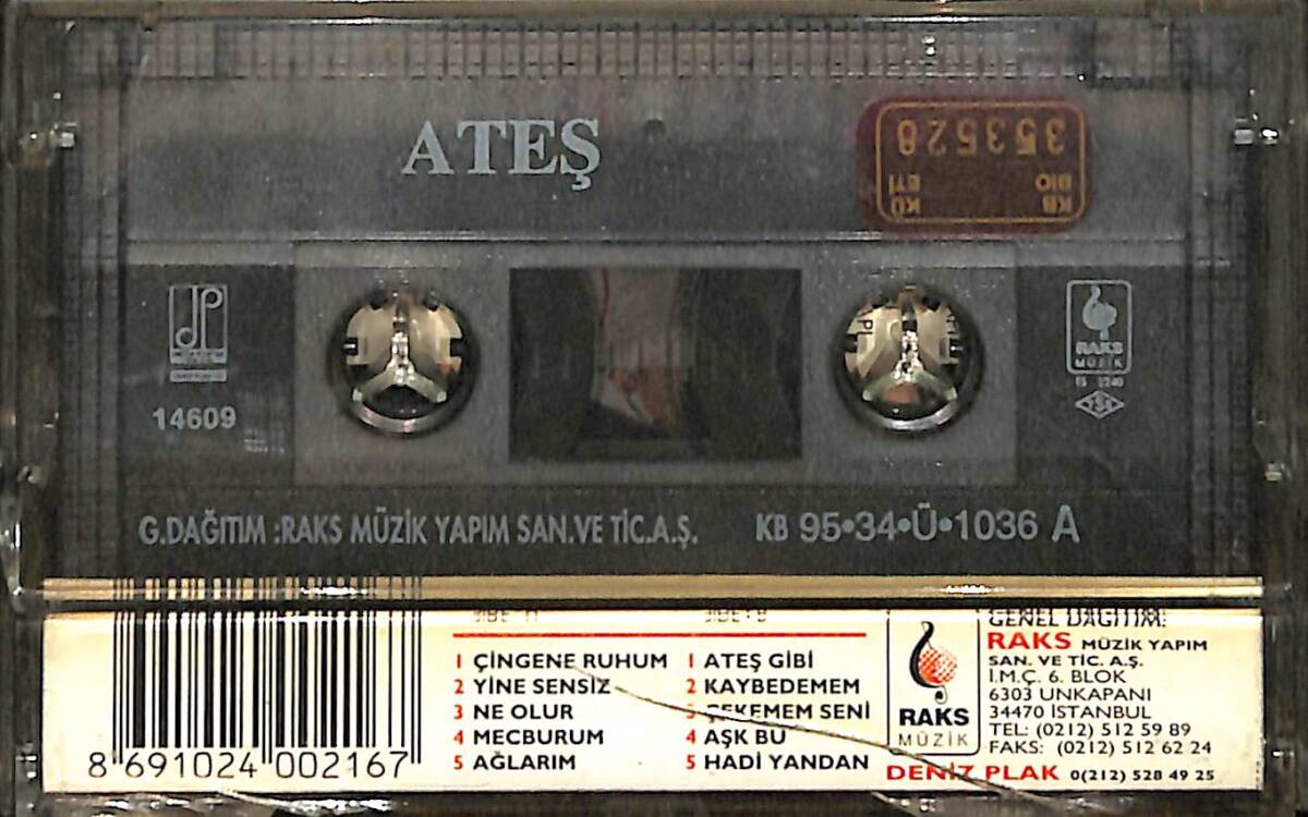 Ateş - Çingene Ruhum Kaset (İkinci El) KST28369 - 2