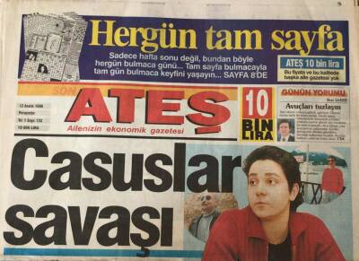 Ateş Gazetesi 12 Aralık 1996-Sibel Turnagöl ün İki Erkeği Kapıştı GZ45553 - 2