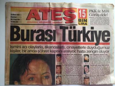 Ateş Gazetesi 14 Nisan 1997 - Erbakan 25.Kez Haccı Olmak Üzere Ailesiyle Birlikte Ciddiye Uçuyor GZ39004 - 1