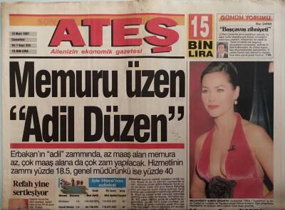 Ateş Gazetesi 15 Mart 1997 Sağ Cenazede Buluştu - Kırtasiyeci Hülya - GZ44469 - 1