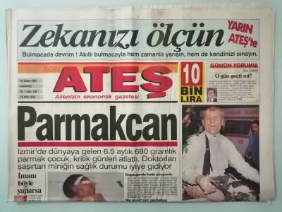 Ateş Gazetesi 15 Şubat 1997 Avşar Kızının İkizleri -GZ14884 - 1