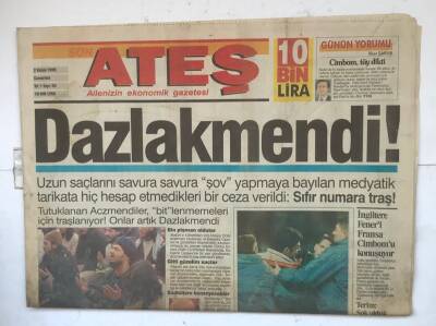 Ateş Gazetesi 2 Kasım 1996 - Osmaniye Başkent! GZ7845 - 1
