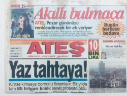 Ateş Gazetesi 2 Şubat 1997 - Ankarada İran Çığlığı GZ43230 - 1