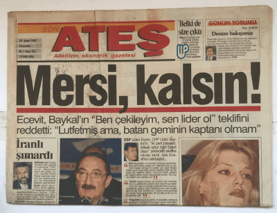 Ateş Gazetesi 20 Şubat 1997 - Mert Çillere İlginç Teklif GZ5480 - 1